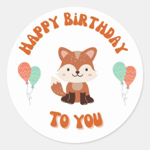 Cute Racoon  birthday sticker