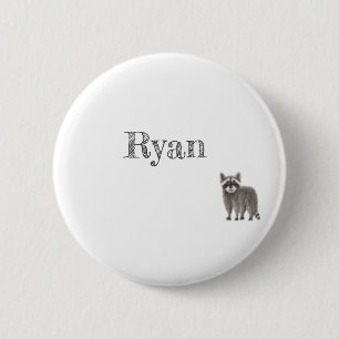 Cute Racoon Button