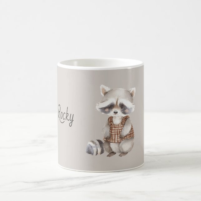 Cute Racoon Coffee Mug (Center)