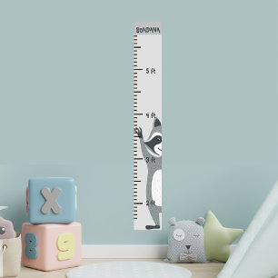 Cute Racoon Coon Growth Chart Keep