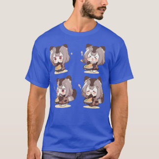 Cute Racoon eat anything anime T-Shirt