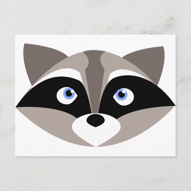 Cute Racoon Face Postcard (Front)