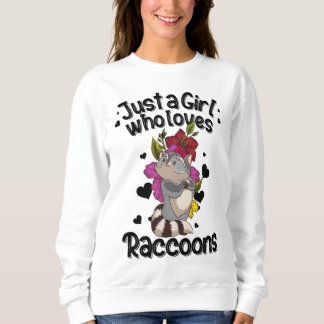 Cute Racoon Gift For Girls Women Trash Panda Anim Sweatshirt
