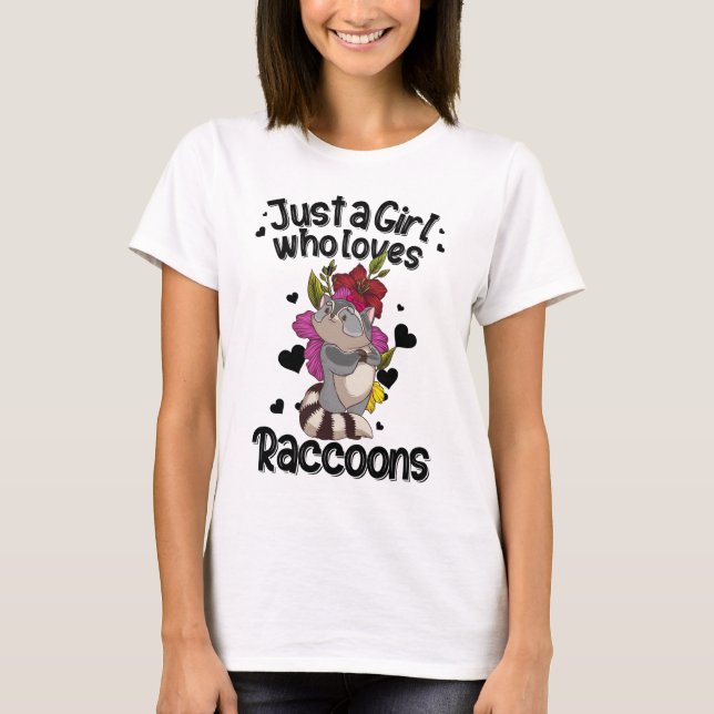 Cute Racoon Gift For Girls Women Trash Panda Anim T-Shirt (Front)