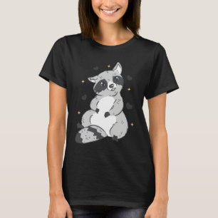 Cute Racoon Heart Cool Retro Fun Weird Bizarre T-Shirt