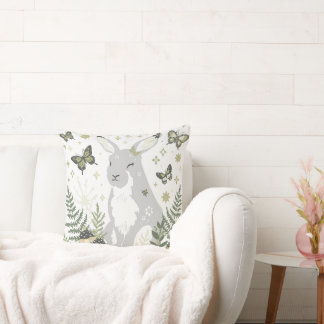 Cute Racoon Holding Acorn Cushion