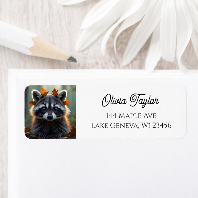 Cute Racoon in Fall Leaves (Insitu)