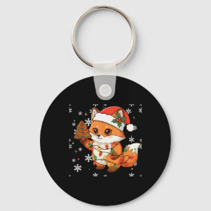 Cute Racoon Lights Tree Cake Funny Xmas Merry Chri Key Ring
