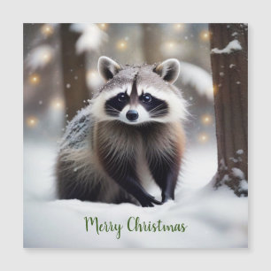Cute Racoon Magnetic Card
