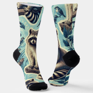 Cute Racoon Pattern Socks