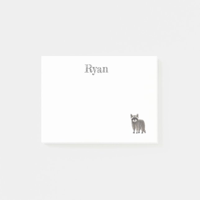 Cute Racoon Post-it notes  (Front)
