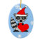 Cute Racoon Santa Hat Christmas Ornament