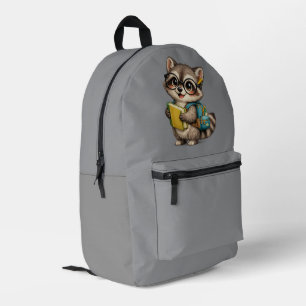 Cute Racoon Student Backpack Back to School