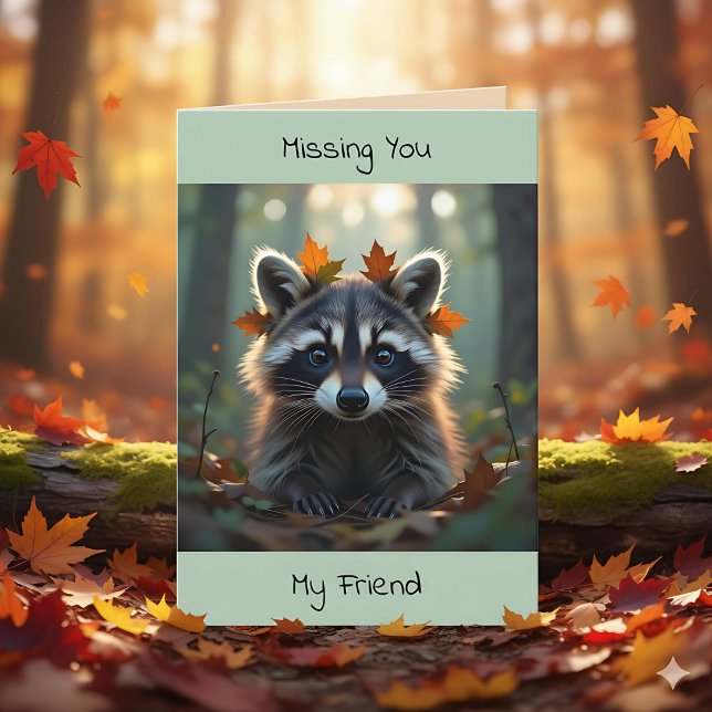 Cute Racoon | Thinking About You Card (Creator Uploaded)