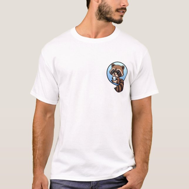 Cute Racoon with Glowing Orb T-Shirt (Front)