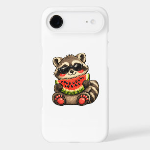 Cute Racoon with Watermelon