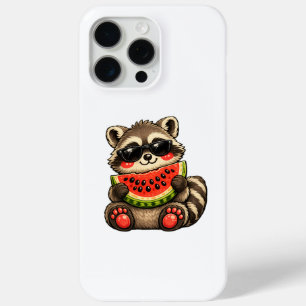 Cute Racoon with Watermelon iPhone 15 Pro Max Case
