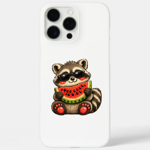 Cute Racoon with Watermelon iPhone 16 Pro Max Case