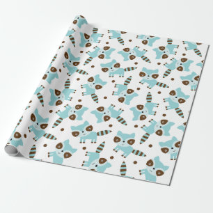 Cute Racoon Wrapping Paper