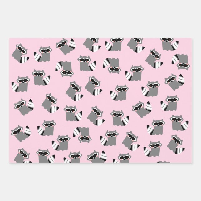 Cute Racoon Wrapping paper (Front)