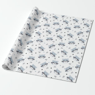 Cute Racoons Wrapping Paper
