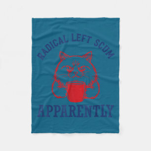 Cute Radical Left Scum Apparently Political Fleece Blanket