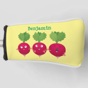 Cute radishes singing trio cartoon vegetables golf head cover