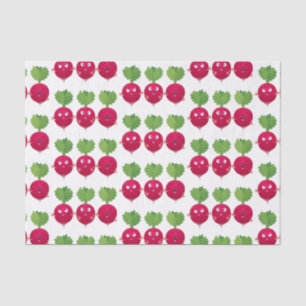 Cute radishes singing trio cartoon vegetables tissue paper