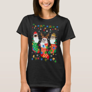 Cute Ragdoll Cat Kitten Christmas Socks Xmas T-Shirt