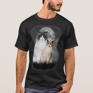 cute Ragdoll Cat with Moon Ragdoll Cat Pet T-Shirt