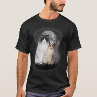cute Ragdoll Cat with Moon Ragdoll Cat Pet T-Shirt