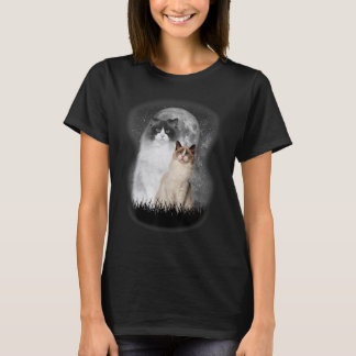 cute Ragdoll Cat with Moon Ragdoll Cat Pet T-Shirt