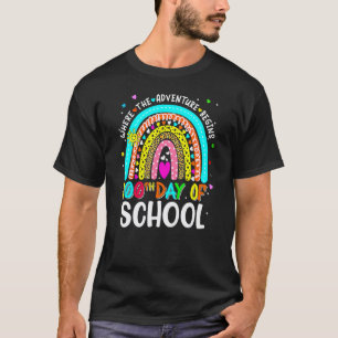 Cute Rainbow 100th Day Of School Teacher 100 Days T-Shirt