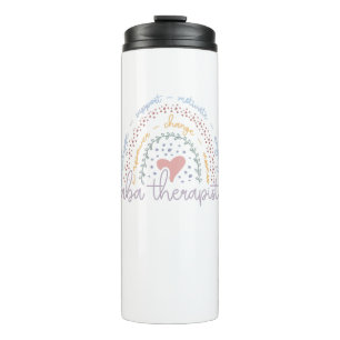 Cute Rainbow ABA Therapist Thermal Tumbler