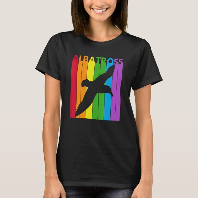 Cute Rainbow Albatross bird T-Shirt (Front)