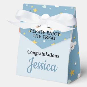 Cute Rainbow and Cloud Baby Shower 4"w x 2"l x 5"h Favour Box