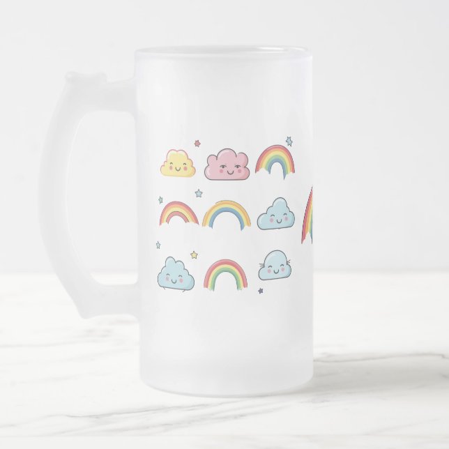 cute rainbow and cloud mug (Left)