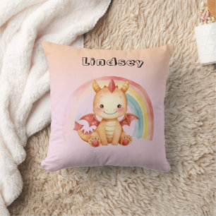 Cute Rainbow Baby Dragon Cushion