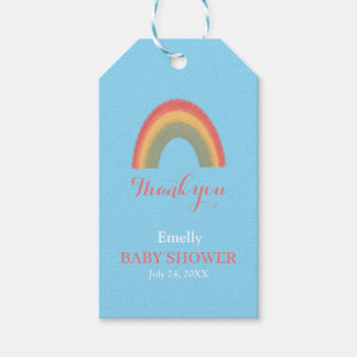 Cute Rainbow Baby Shower Thank You Gift Tag