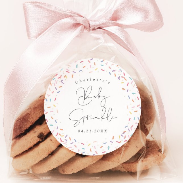 Cute Rainbow Baby Sprinkle Shower Favour Stickers (Cute rainbow baby sprinkle shower favor sticker or envelope closure.)