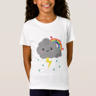 Cute Rainbow Behind Every Dark Cloud, For Her T-Shirt