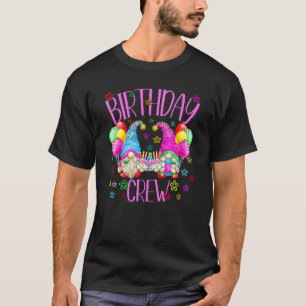 Cute Rainbow Birthday Gnome For Women Birthday Cr T-Shirt