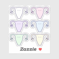 Cute Rainbow Cartoon Ovaries First Period Set