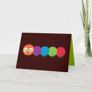 Cute Rainbow Caterpillar Card