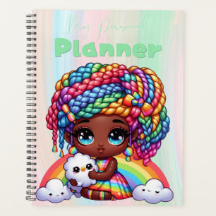 Cute Rainbow Chibi Girl "My Personal Planner"  Planner