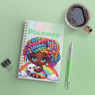 Cute Rainbow Chibi Girl "My Personal Planner"  Planner