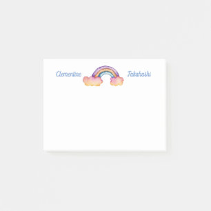 Cute Rainbow Cloud   Add Your Name   Kid's Post-it Notes