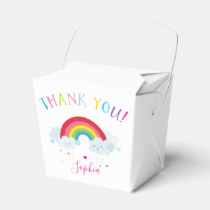 CUTE RAINBOW CLOUDS kids bright colours picture Favour Box