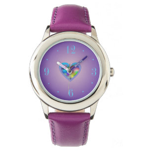 Cute Rainbow Coloured  Heart>Children's Watches