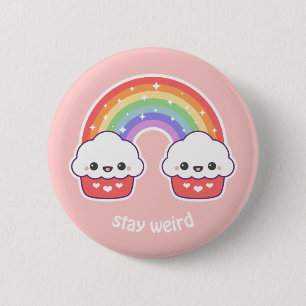Cute Rainbow Cupcakes 6 Cm Round Badge